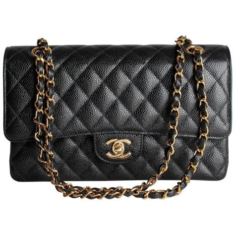 chanel classic flap bag caviar medium new